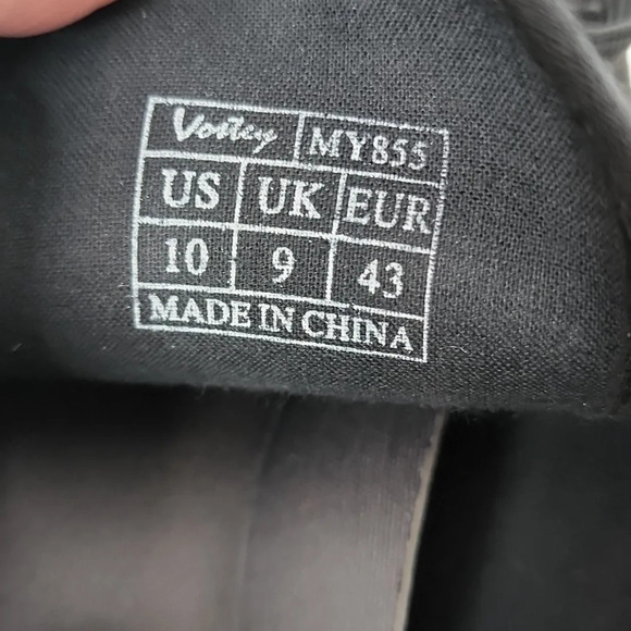 Vostey Black Canvas Shoes Men's Size 10 - Picture 12 of 12